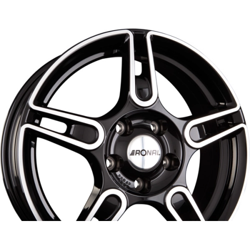 Ronal R52 Trend W5.5 R15 PCD5x114.3 ET45 DIA76 black front diamond cut